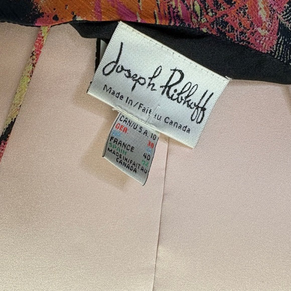 Joseph Ribkoff Hi-Lo Dress in Black and Orange - Picture 13 of 16